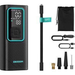 Tire Inflator Portable Air Compressor, 150 PSI Mini Car Air Pump with 6000mAh